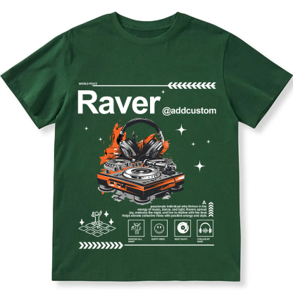Addcustom Raver Unisex Fit Cotton T-Shirt wearishow