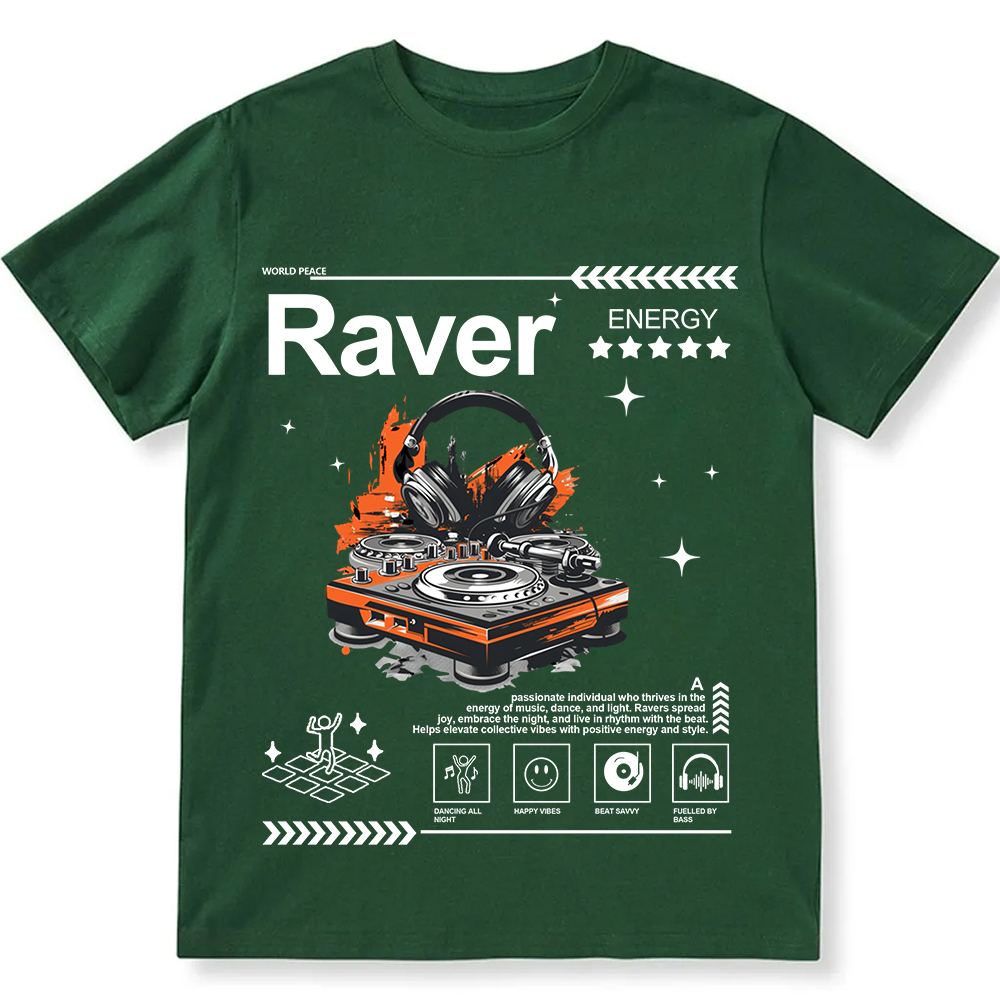 Raver Unisex Fit Cotton T-Shirt wearishow
