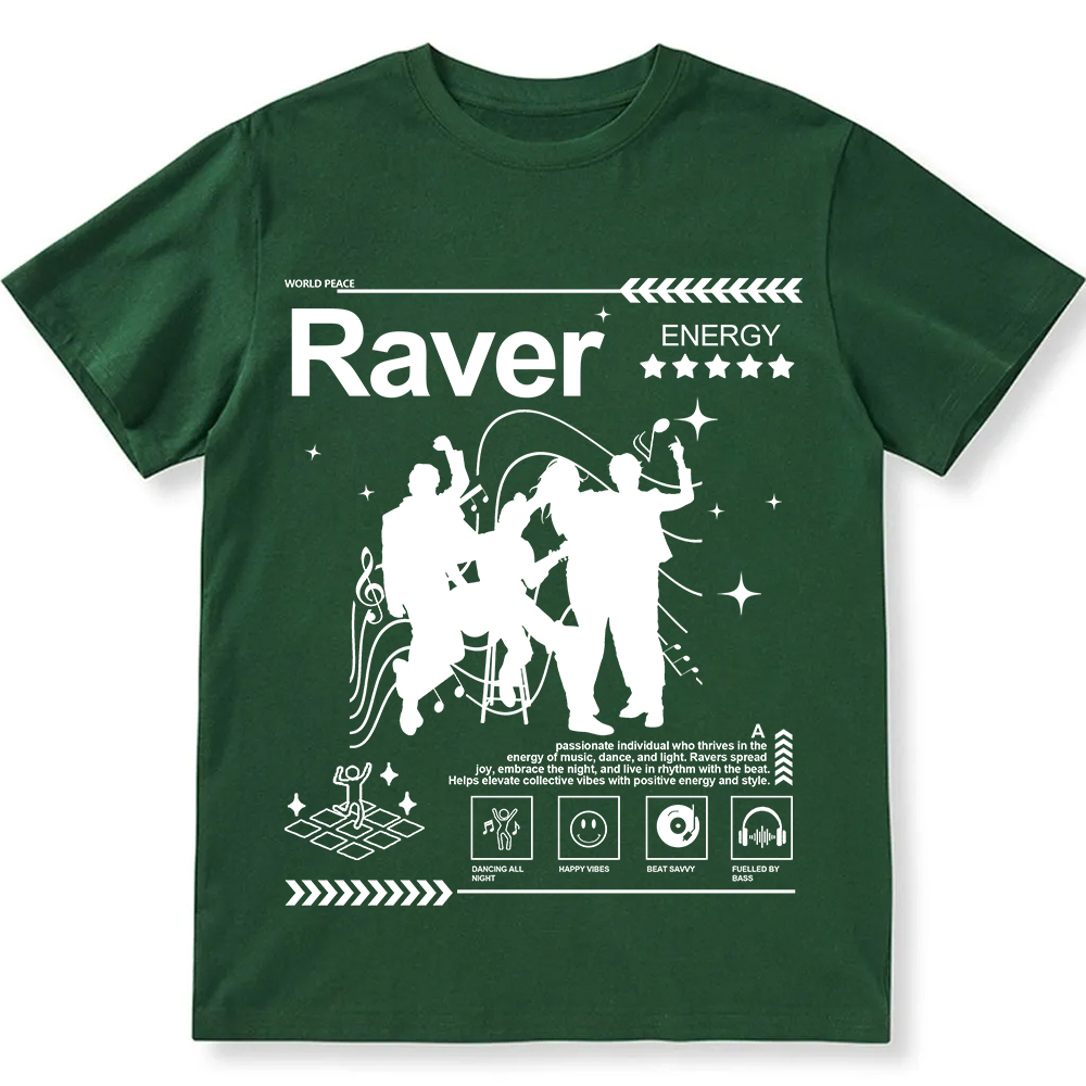 Raver Unisex Fit Cotton T-Shirt wearishow