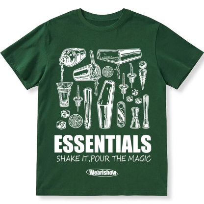 Bartender Essentials Unisex Fit Cotton T-Shirt wearishow