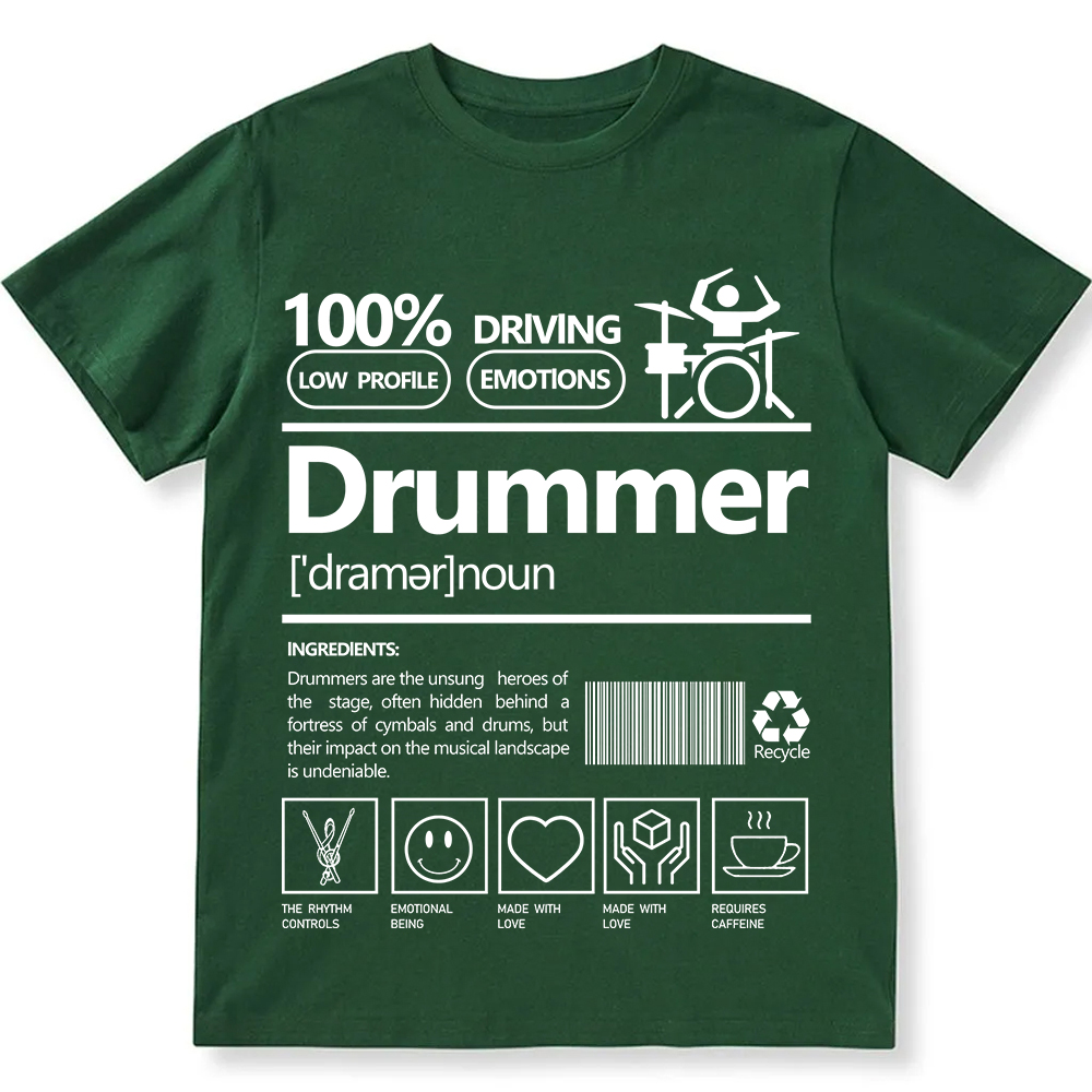 Drummer Unisex Fit Washed T-Shirt wearishow