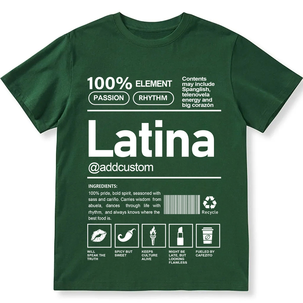 Latina Addcustom Unisex Fit  Cotton T-Shirt wearishow