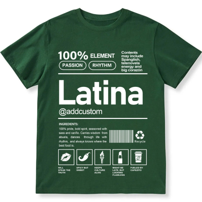 Latina Addcustom Unisex Fit  Cotton T-Shirt wearishow