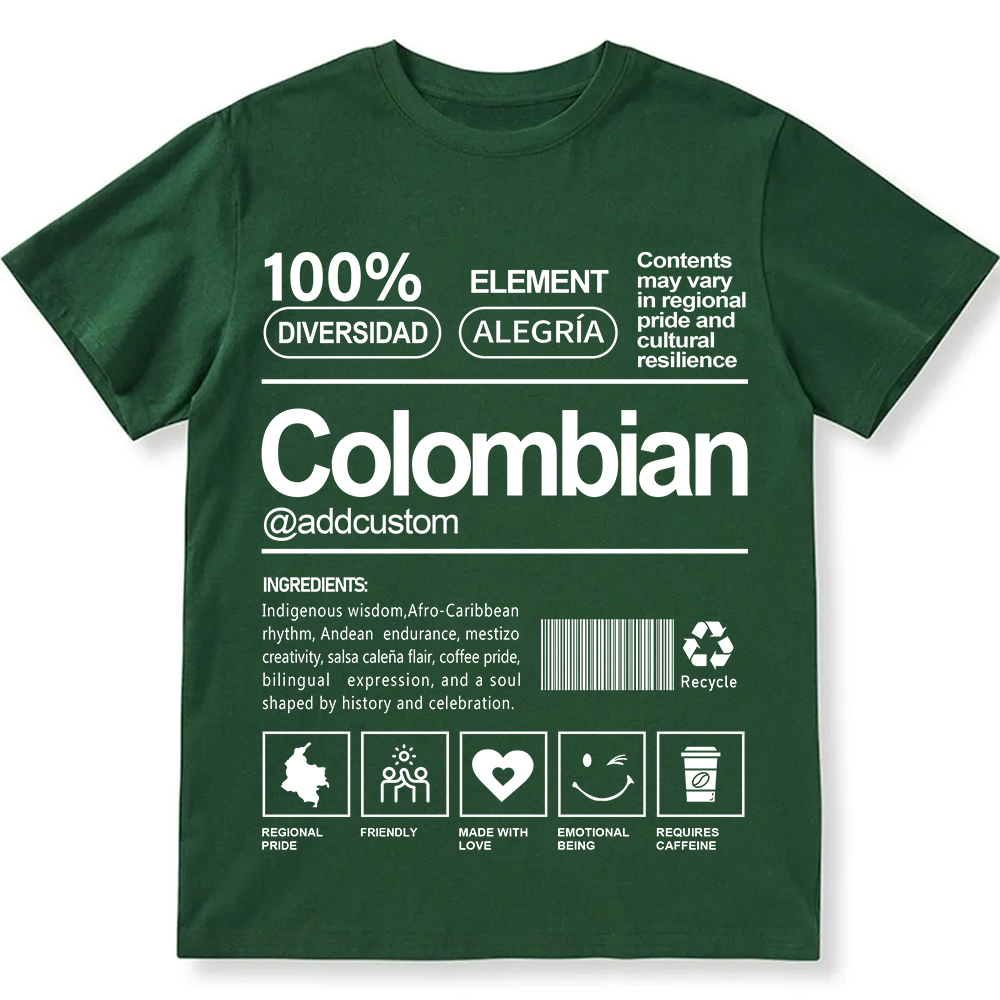 Colombian Addcustom Unisex Fit  Cotton T-Shirt wearishow