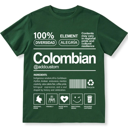 Colombian Addcustom Unisex Fit  Cotton T-Shirt wearishow