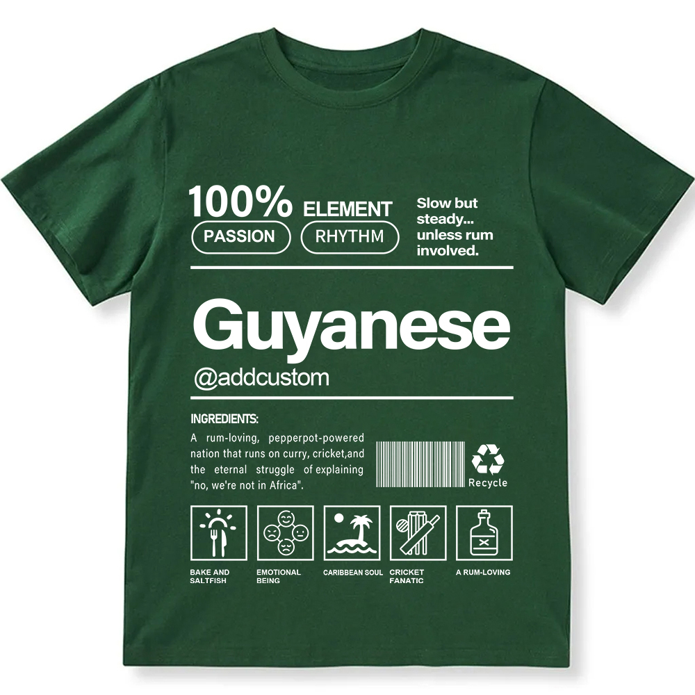 Guyanese Addcustom Unisex Fit  Cotton T-Shirt wearishow