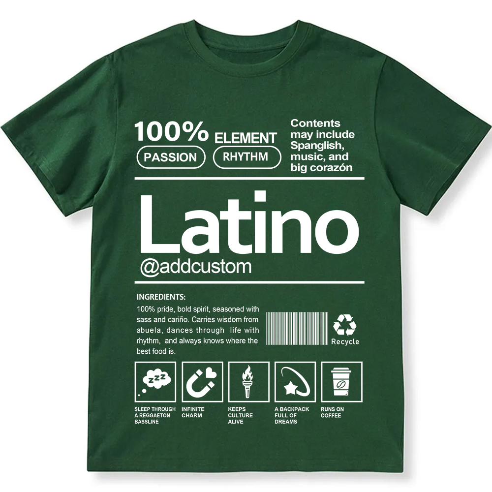 Latino Addcustom Unisex Fit  Cotton T-Shirt wearishow