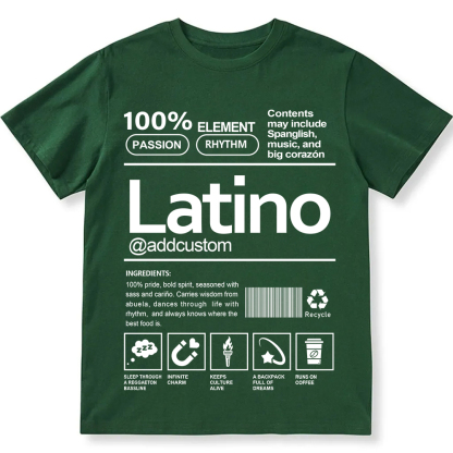 Latino Addcustom Unisex Fit  Cotton T-Shirt wearishow