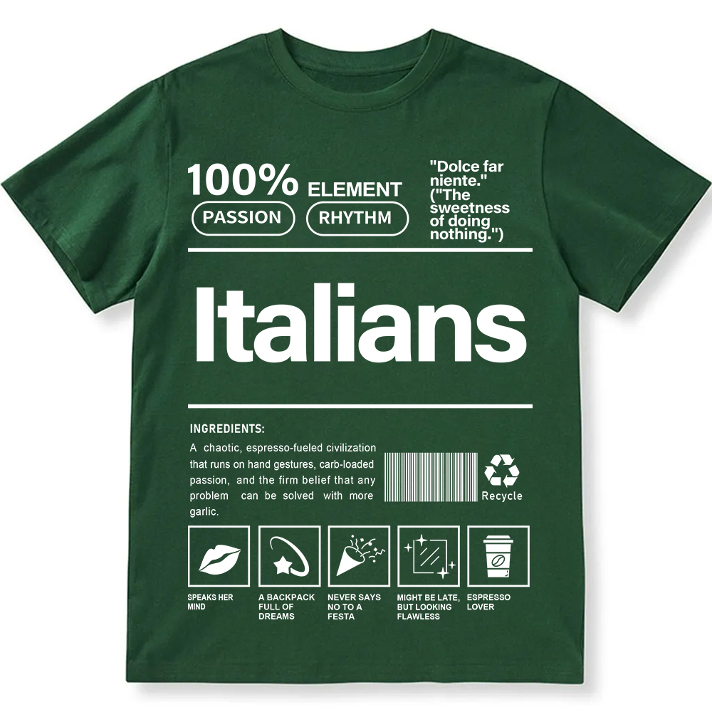 Italians Unisex Fit  Cotton T-Shirt wearishow