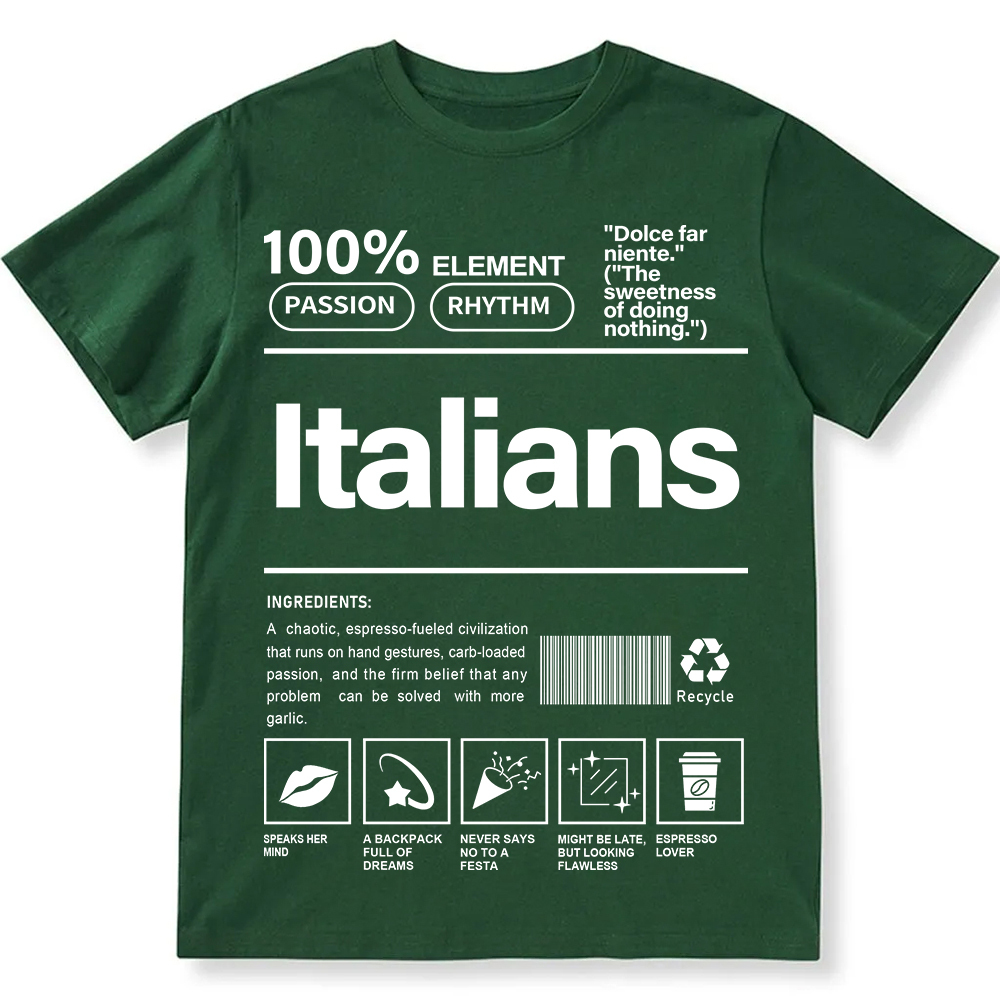 Italians Unisex Fit  Cotton T-Shirt wearishow