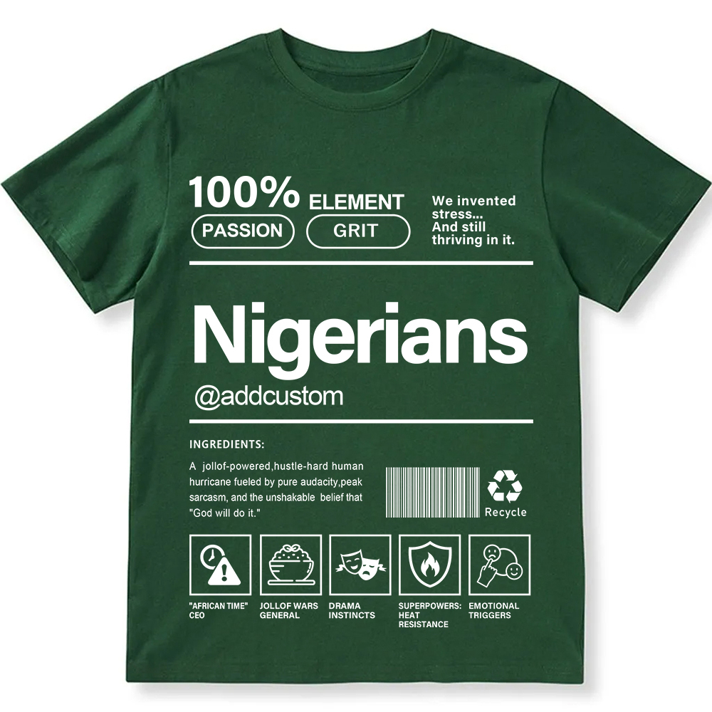 Nigerians Addcustom Unisex Fit  Cotton T-Shirt wearishow