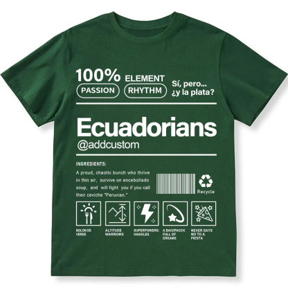 Ecuadorians Addcustom Unisex Fit  Cotton T-Shirt wearishow
