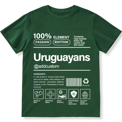 Uruguayans Addcustom Unisex Fit  Cotton T-Shirt wearishow