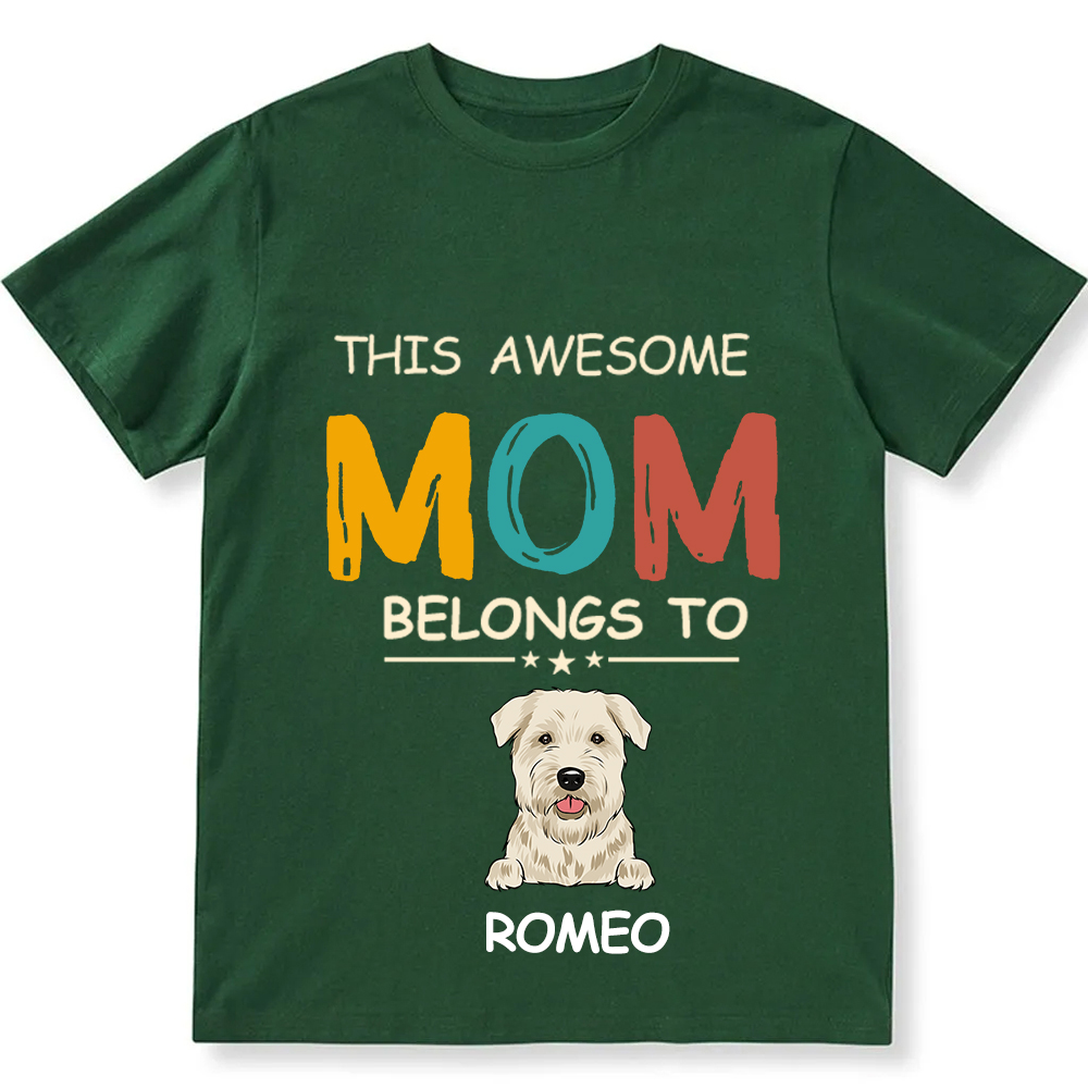 This Awesome Mom/Dad Belongs To - Personalized Custom Unisex T-shirt