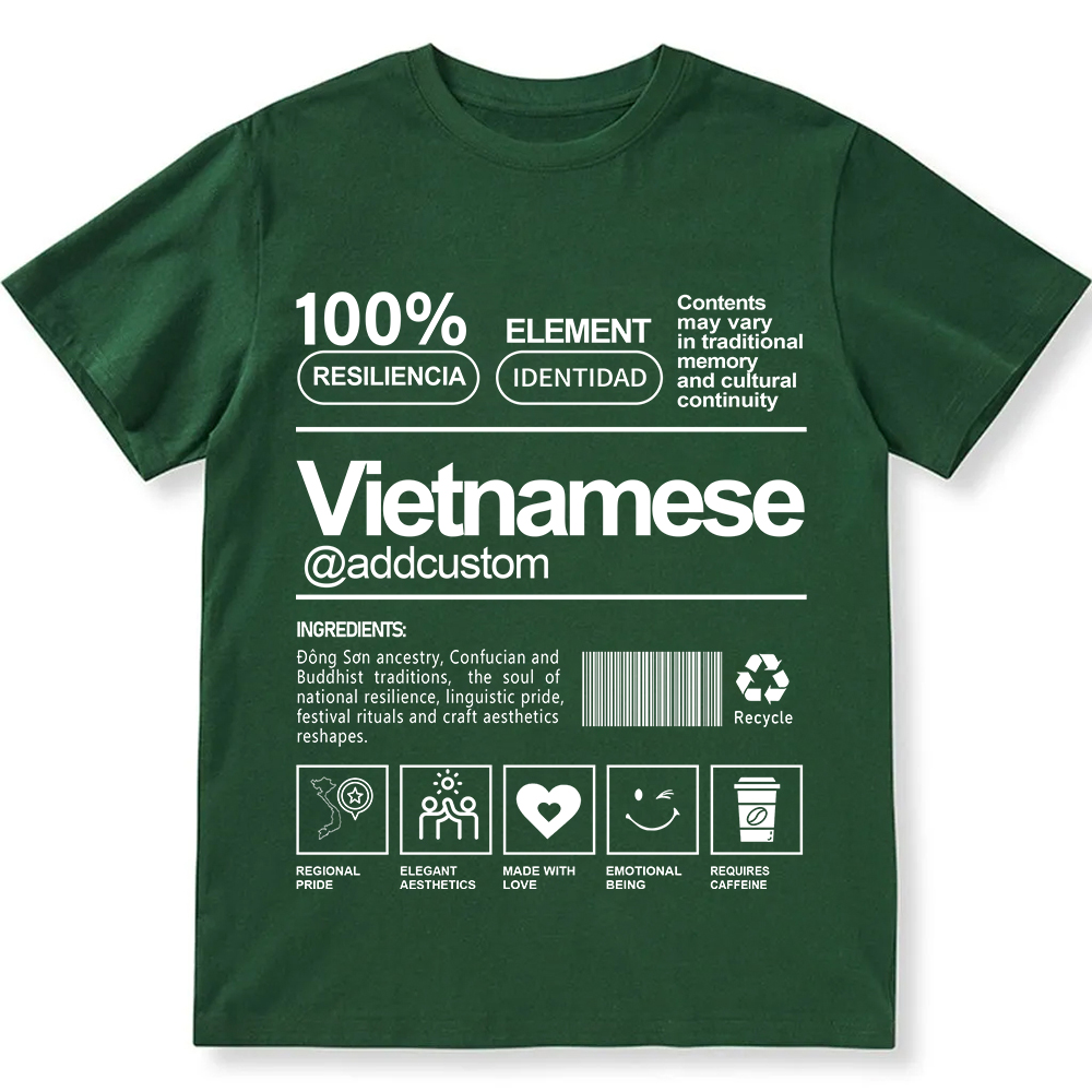 Vietnamese Addcustom Unisex Fit  Cotton T-Shirt wearishow