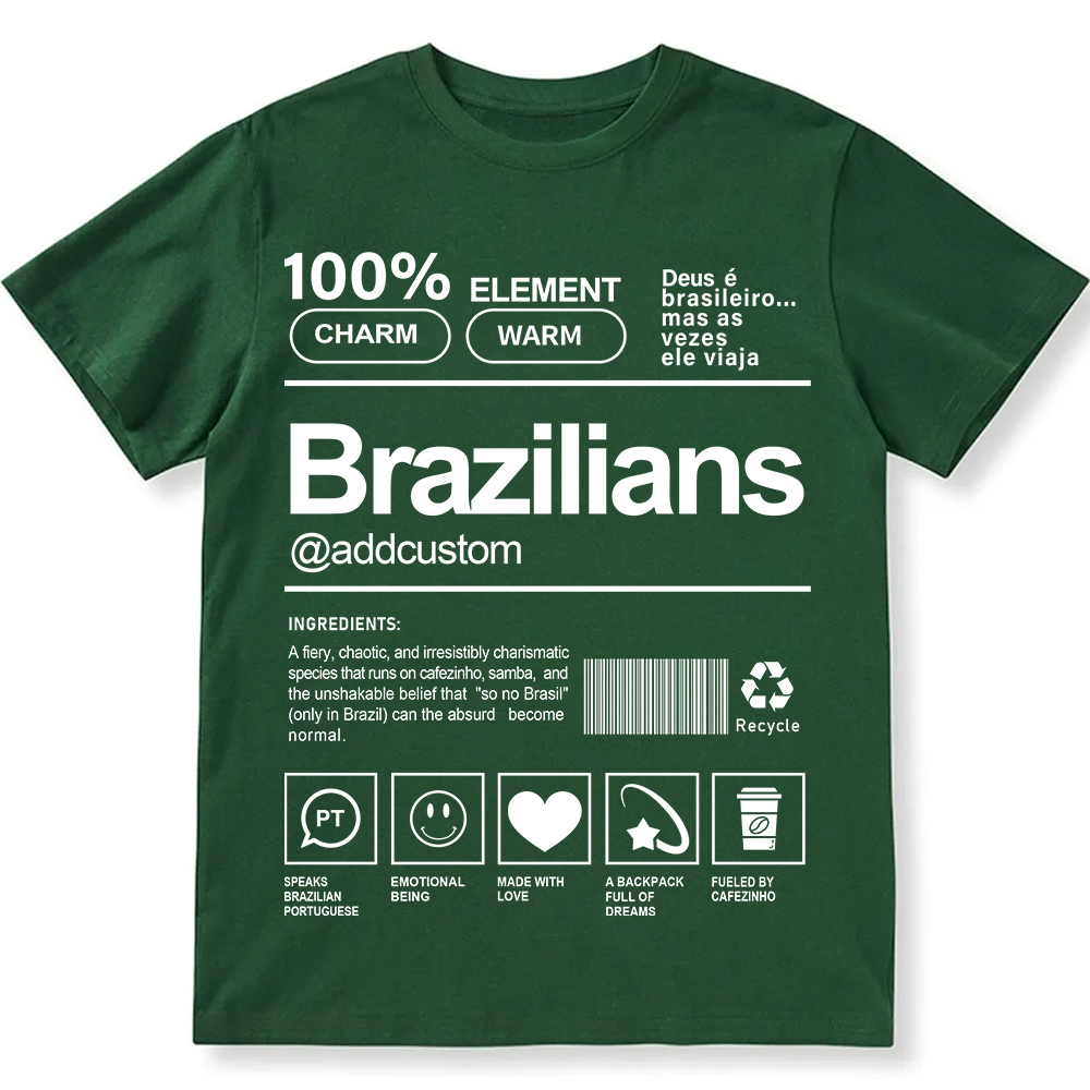 Brazilians Addcustom Unisex Fit  Cotton T-Shirt wearishow