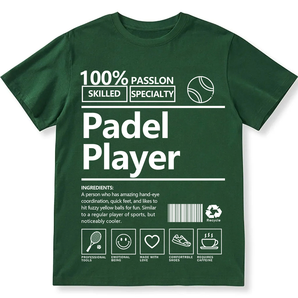 Padel Player Unisex Fit Washed T-Shirt wearishow