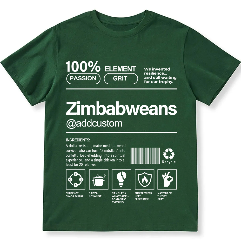 Zimbabweans Addcustom Unisex Fit  Cotton T-Shirt wearishow