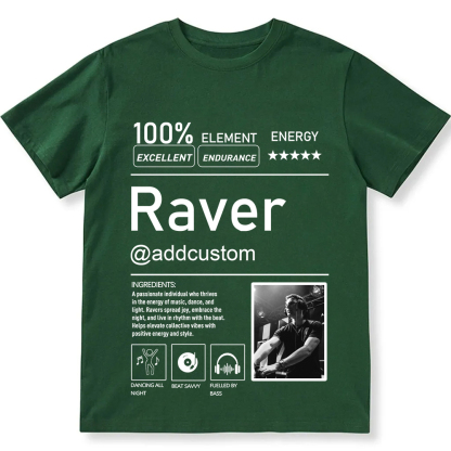 Addcustom  Photo Raver Personalized Custom Unisex Fit T-Shirt wearishow