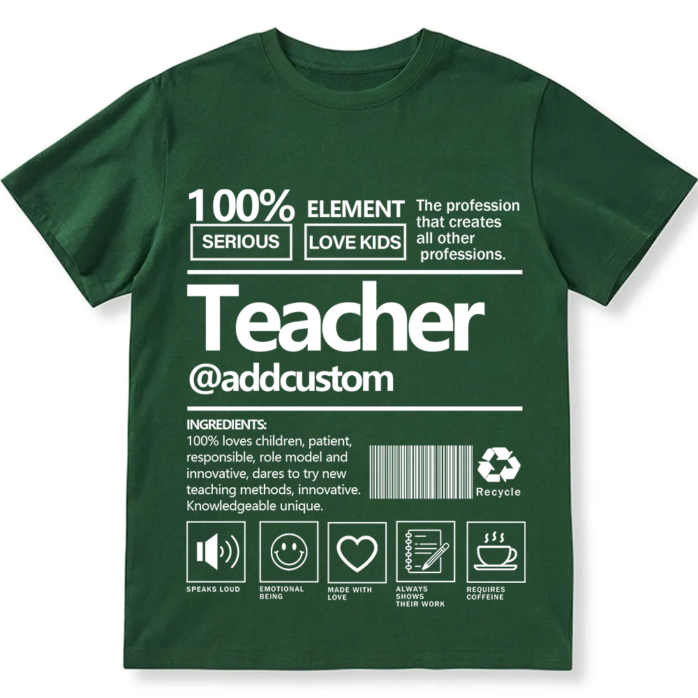 Teacher Addcustom- Personalized Custom Unisex Fit T-Shirt wearishow