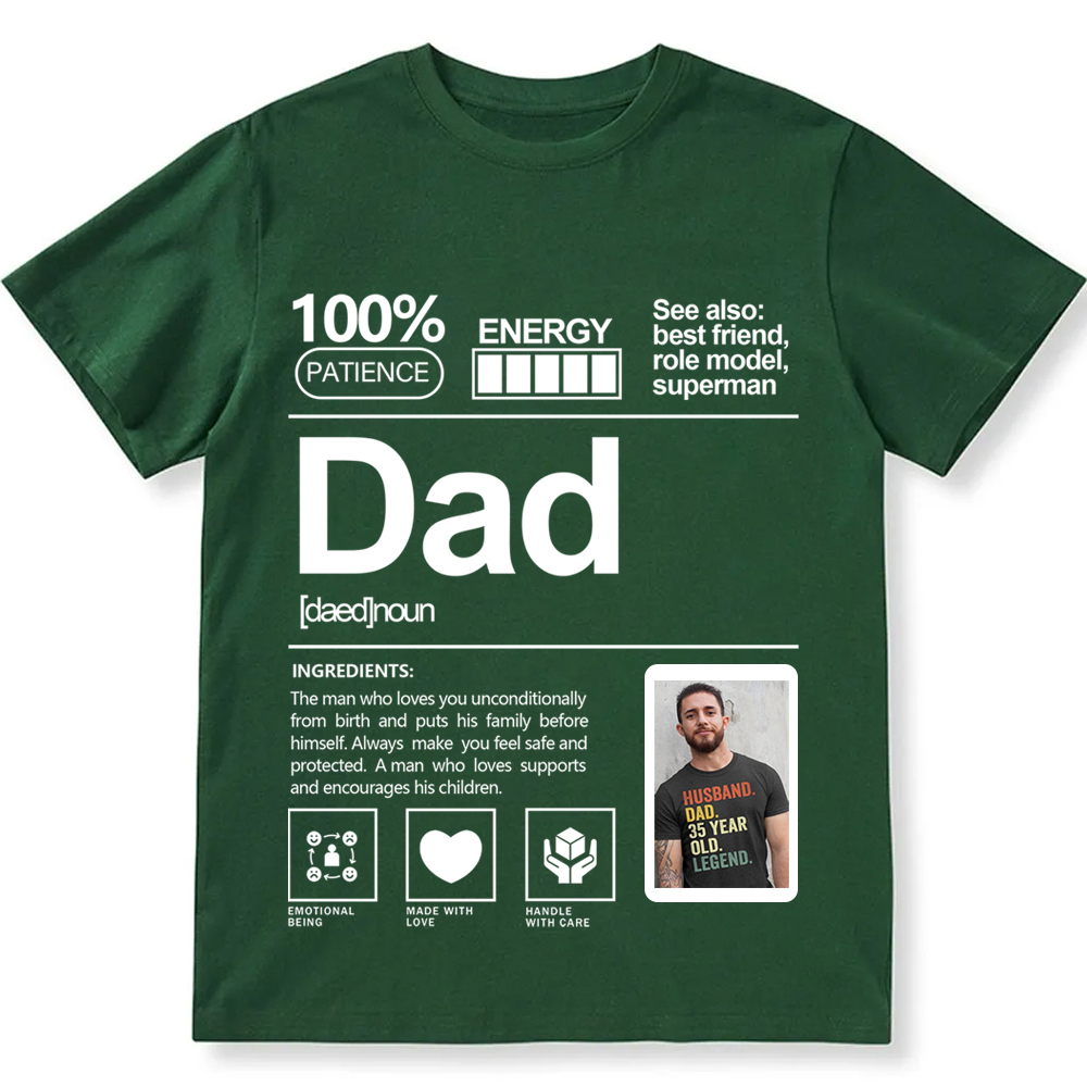 Addcustom  Photo Dad Personalized Custom Unisex Fit T-Shirt wearishow