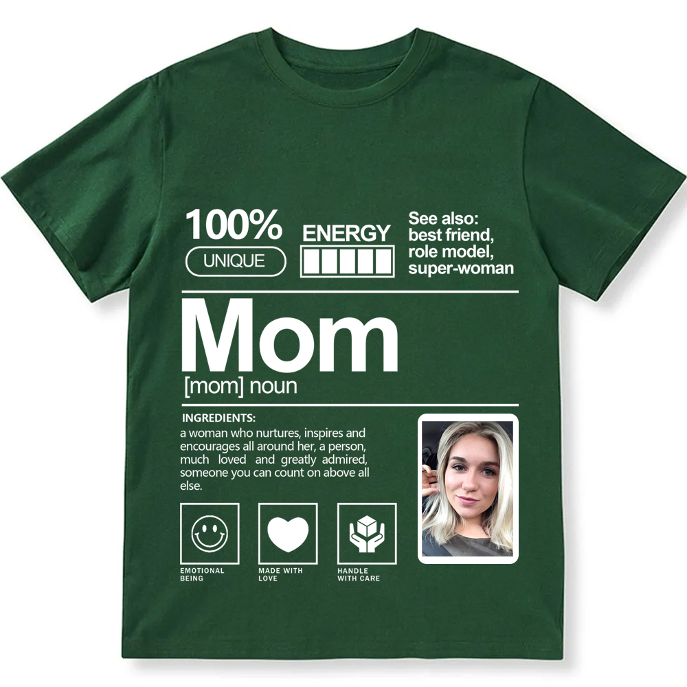 Addcustom  Photo Mom Personalized Custom Unisex Fit T-Shirt wearishow