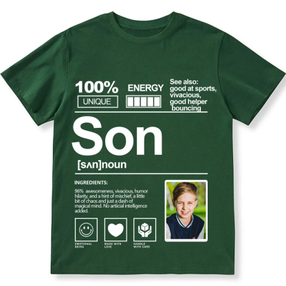Addcustom  Photo Son Personalized Custom Unisex Fit T-Shirt wearishow