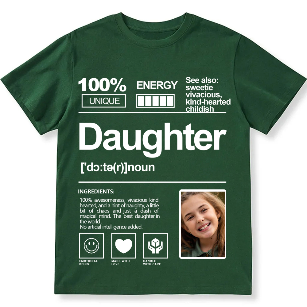 Addcustom  Photo Dauthter Personalized Custom Unisex Fit T-Shirt wearishow