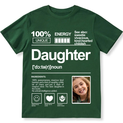 Addcustom  Photo Dauthter Personalized Custom Unisex Fit T-Shirt wearishow