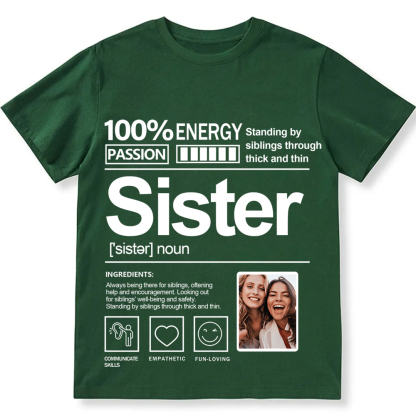 Addcustom  Photo Sister Personalized Custom Unisex Fit T-Shirt wearishow