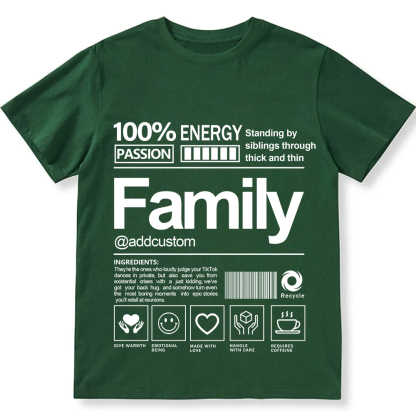 Addcustom Family Personalized Custom Unisex Fit T-Shirt wearishow
