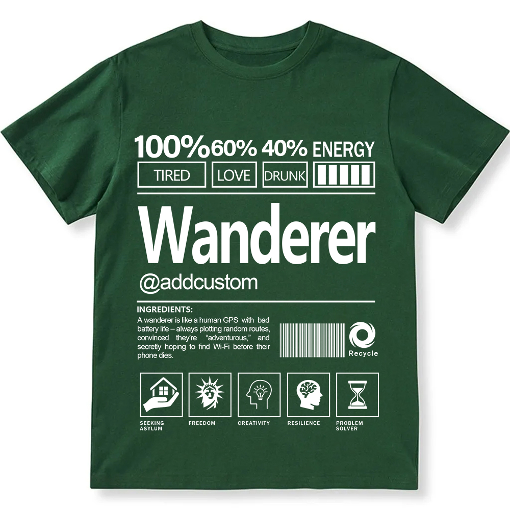 Addcustom Wanderer Personalized Custom Unisex Fit T-Shirt wearishow