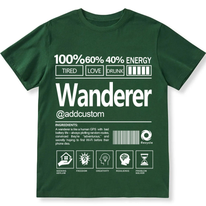 Addcustom Wanderer Personalized Custom Unisex Fit T-Shirt wearishow