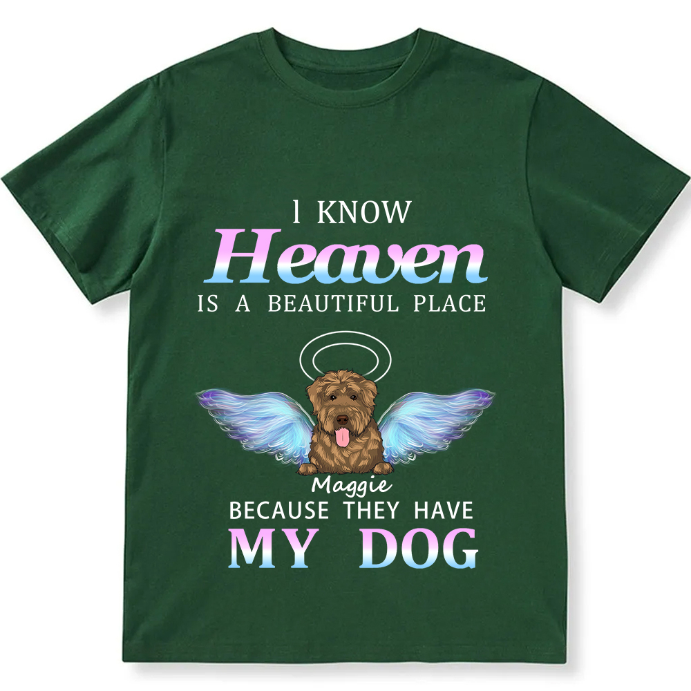 Heaven Is A Beautiful Place  - Personalized Custom Unisex T-shirt