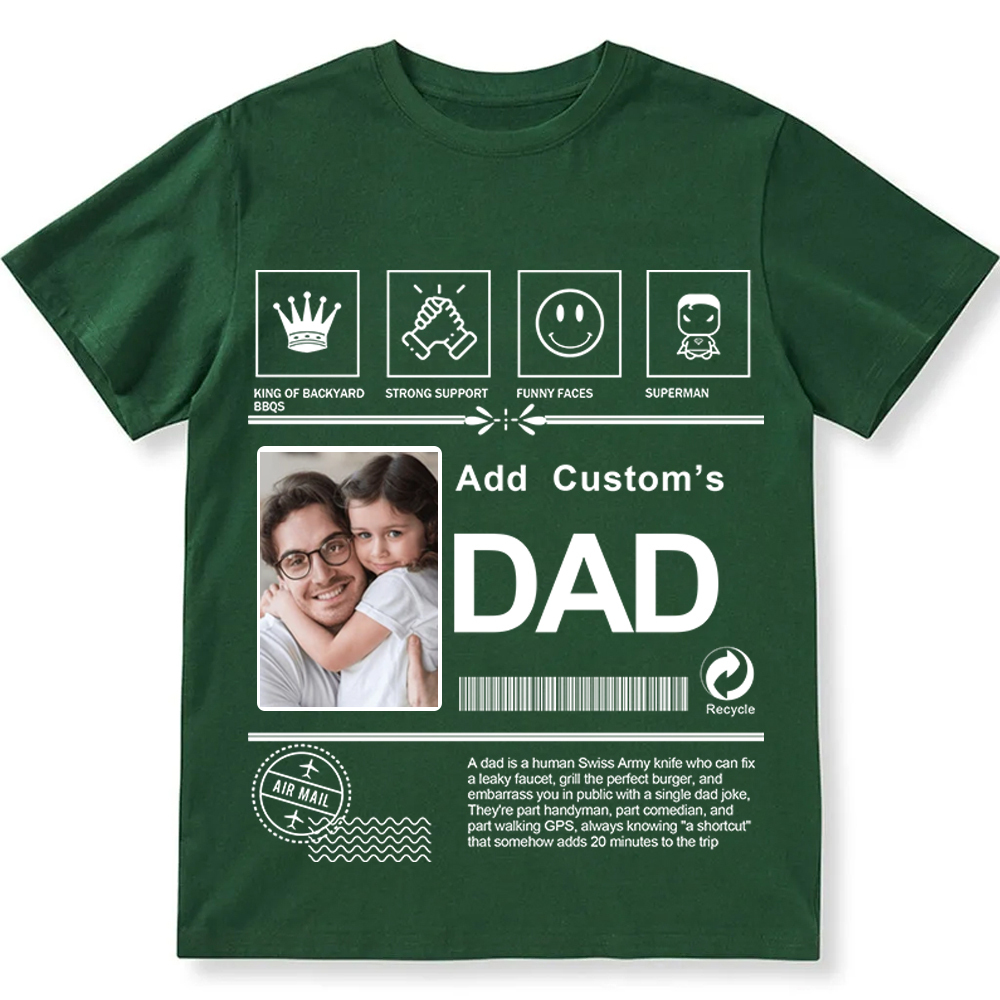Dad Custom Unisex Fit Cotton T-Shirt wearishow