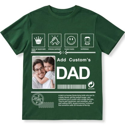 Dad Custom Unisex Fit Cotton T-Shirt wearishow