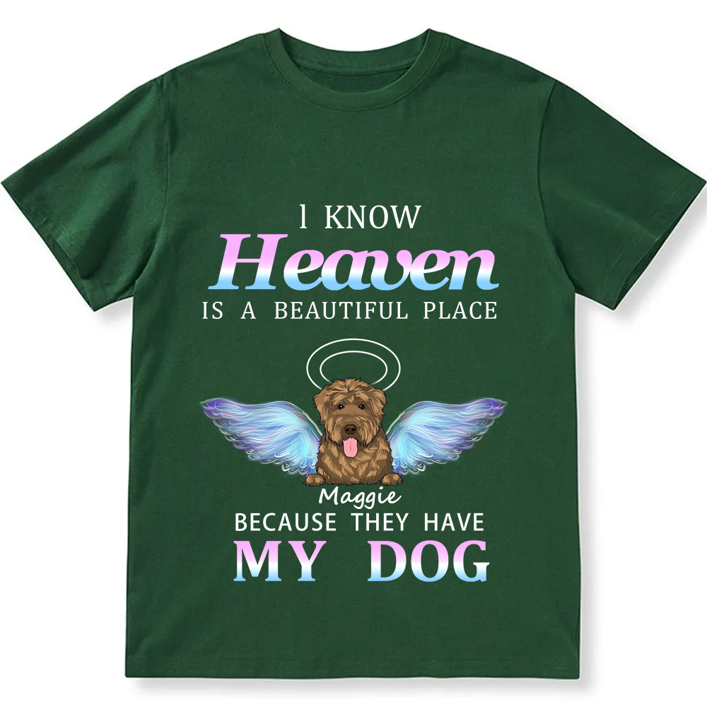 Heaven Is A Beautiful Place  - Personalized Custom Unisex T-shirt