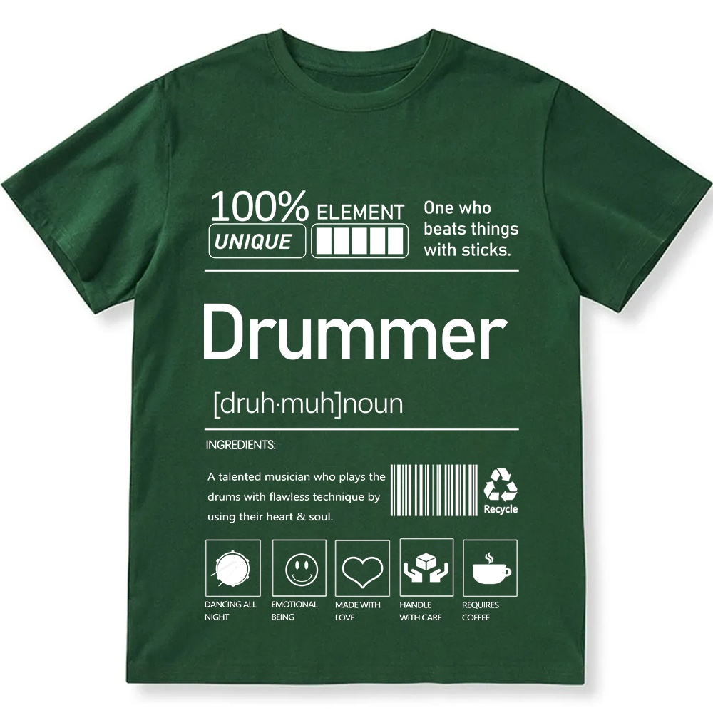 Drummer  Unisex Fit Cotton T-Shirt wearishow