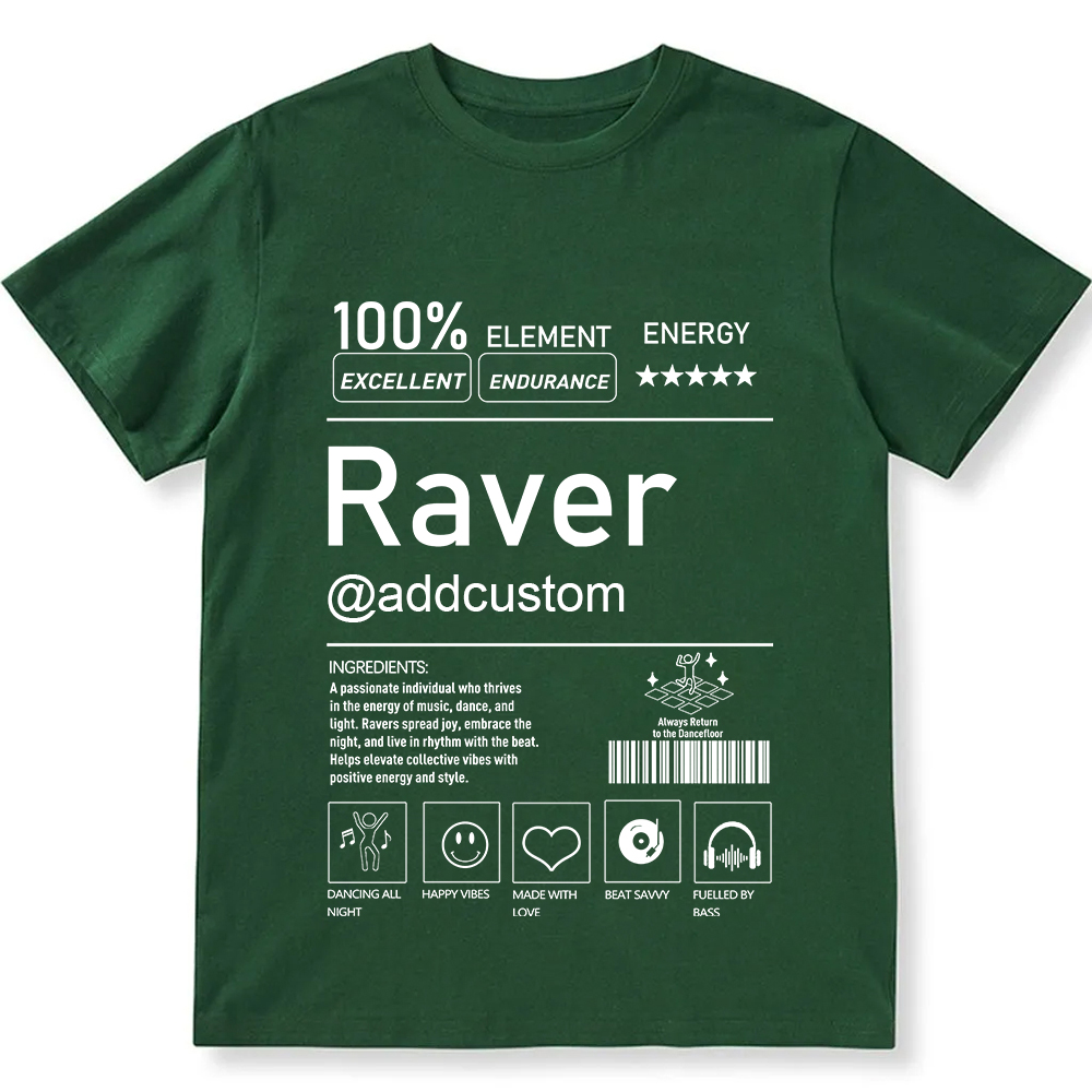 Raver Custom Unisex Fit Cotton T-Shirt wearishow