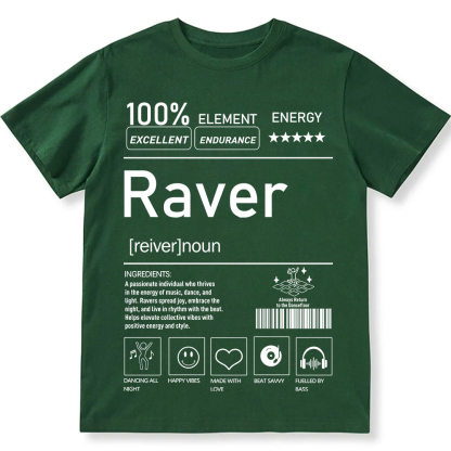 Raver Unisex Fit Cotton T-Shirt wearishow