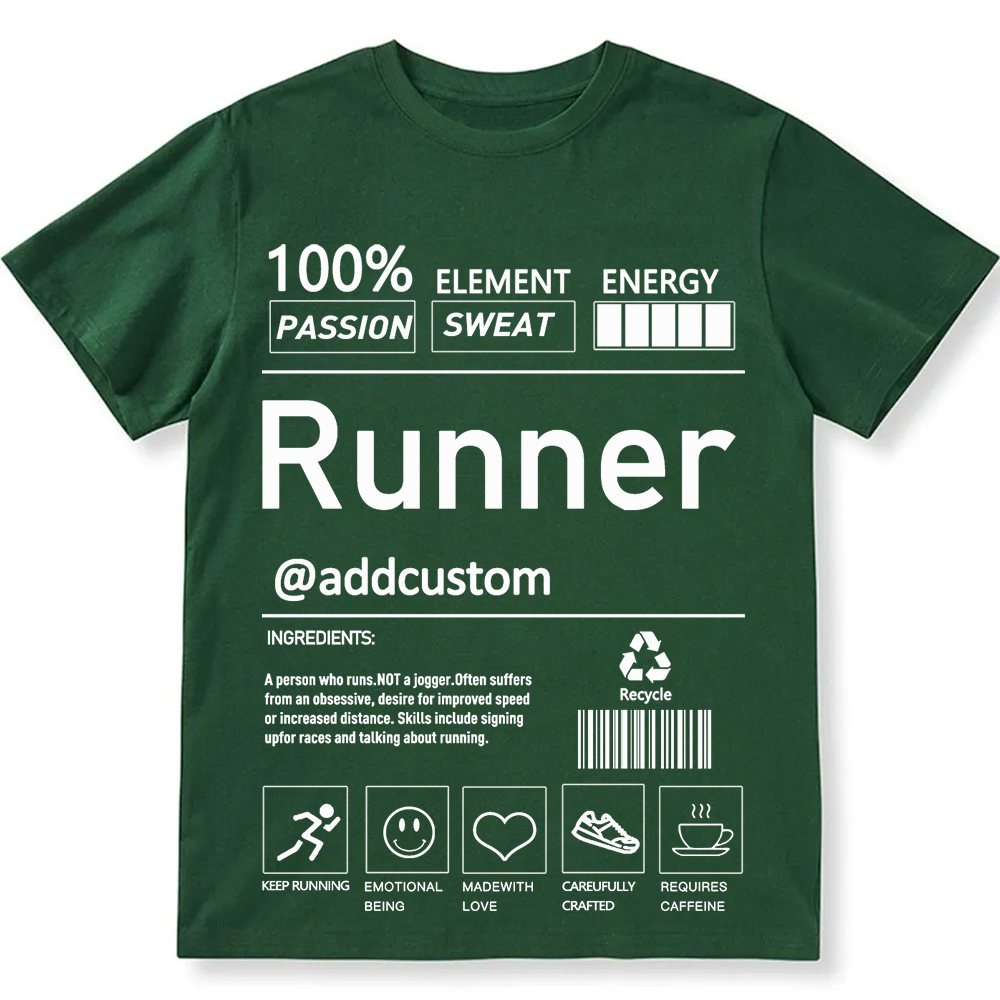 Runner  Custom Unisex Fit Cotton T-Shirt wearishow