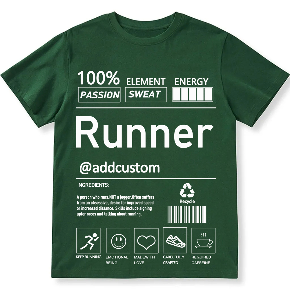 Runner  Custom Unisex Fit Cotton T-Shirt wearishow