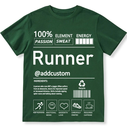 Runner  Custom Unisex Fit Cotton T-Shirt wearishow