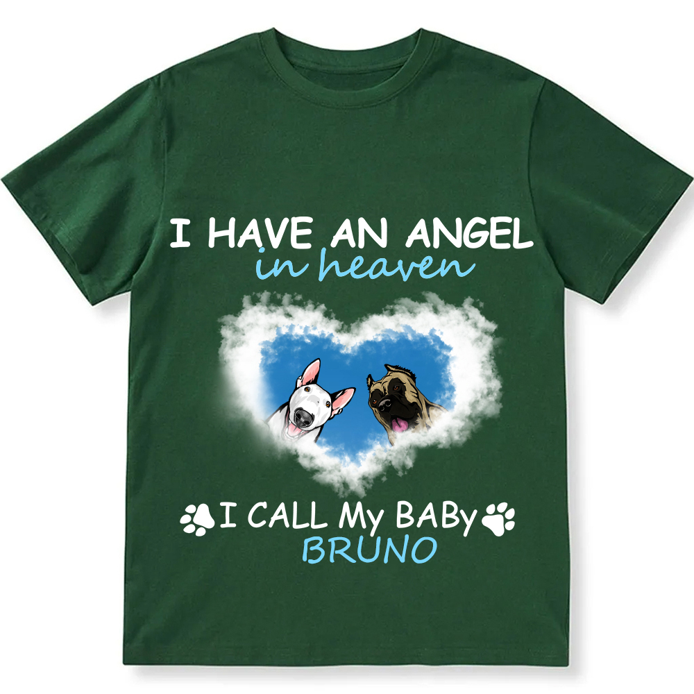 Have An Angel In Heaven - Personalized Custom Unisex Fit Cotton T-Shirt wearishow
