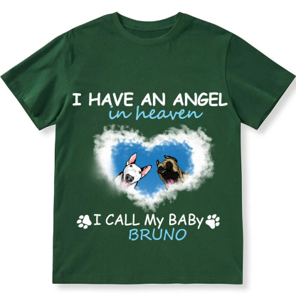 Have An Angel In Heaven - Personalized Custom Unisex Fit Cotton T-Shirt wearishow