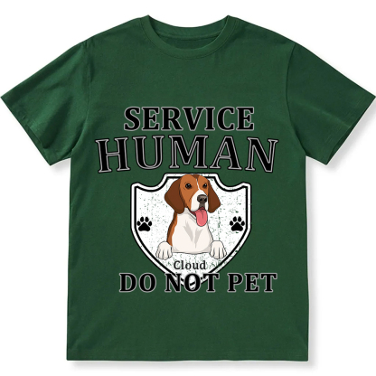 Service Human, Do Not Pet 10 - Personalized Custom Unisex Fit Cotton T-Shirt wearishow