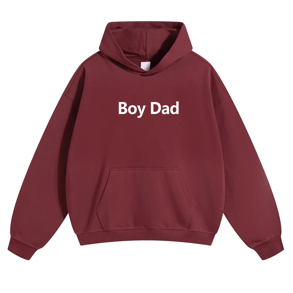 Boy Dad Unisex Solid Color Hoodie wearishow