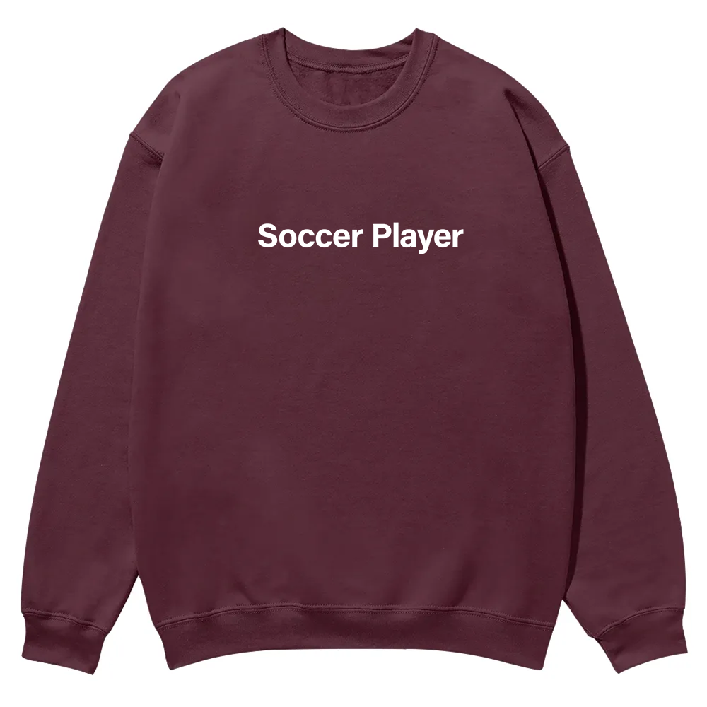 Soccer Player Casual Crewneck Sweatshirt wearishow