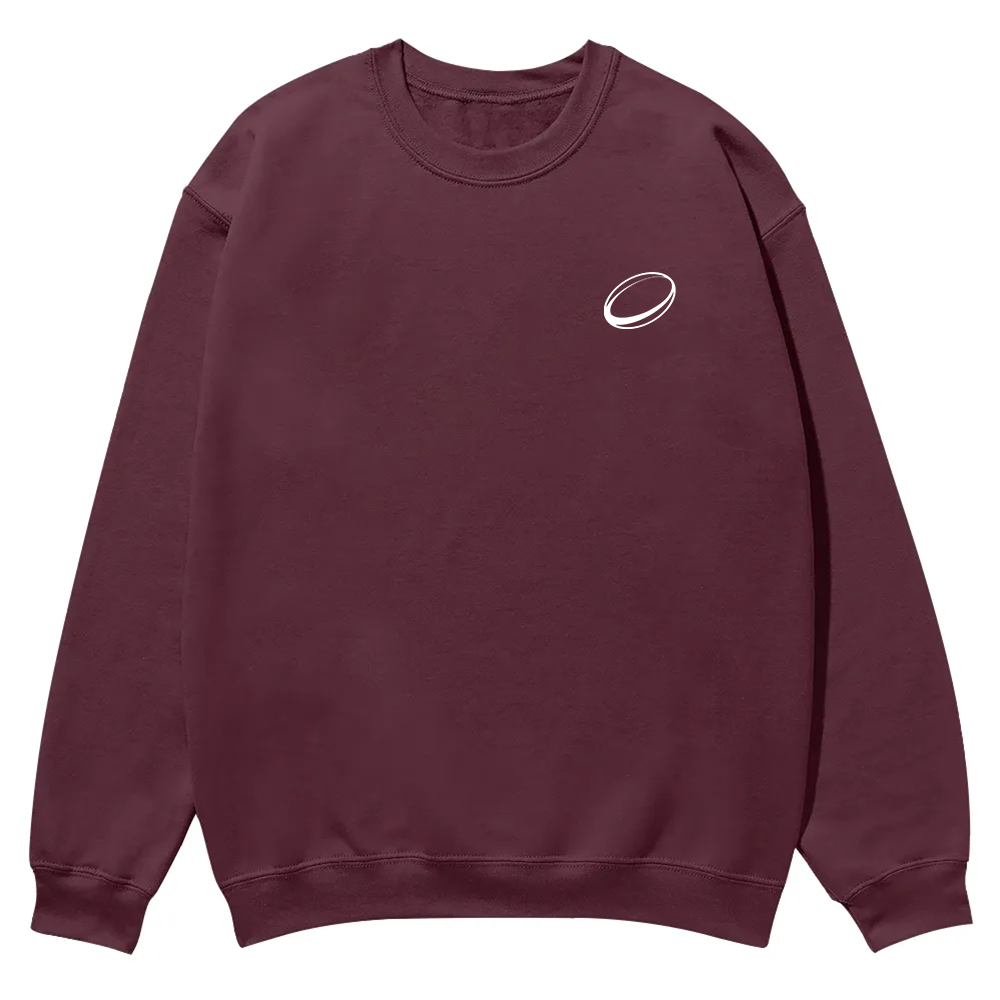 Rugby Player Casual Crewneck Sweatshirt wearishow