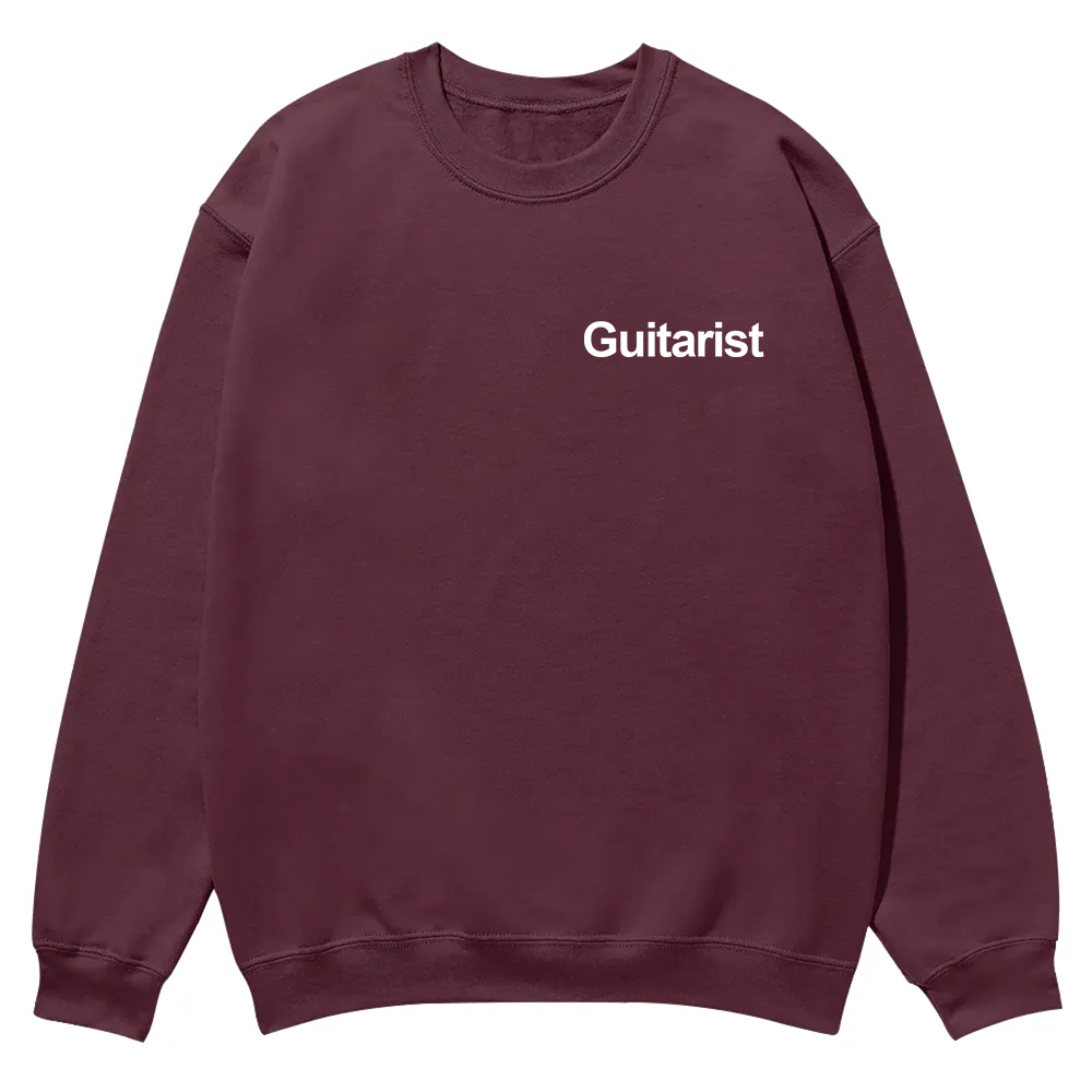 Guitarist Casual Crewneck Sweatshirt wearishow